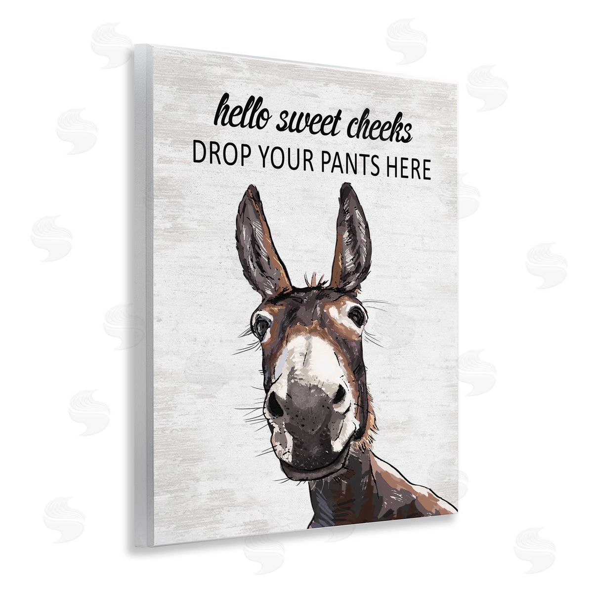 Sweet Cheeks Laundry Donkey Wood Plaque Wall Art, Home Decor by Lettered and Lined