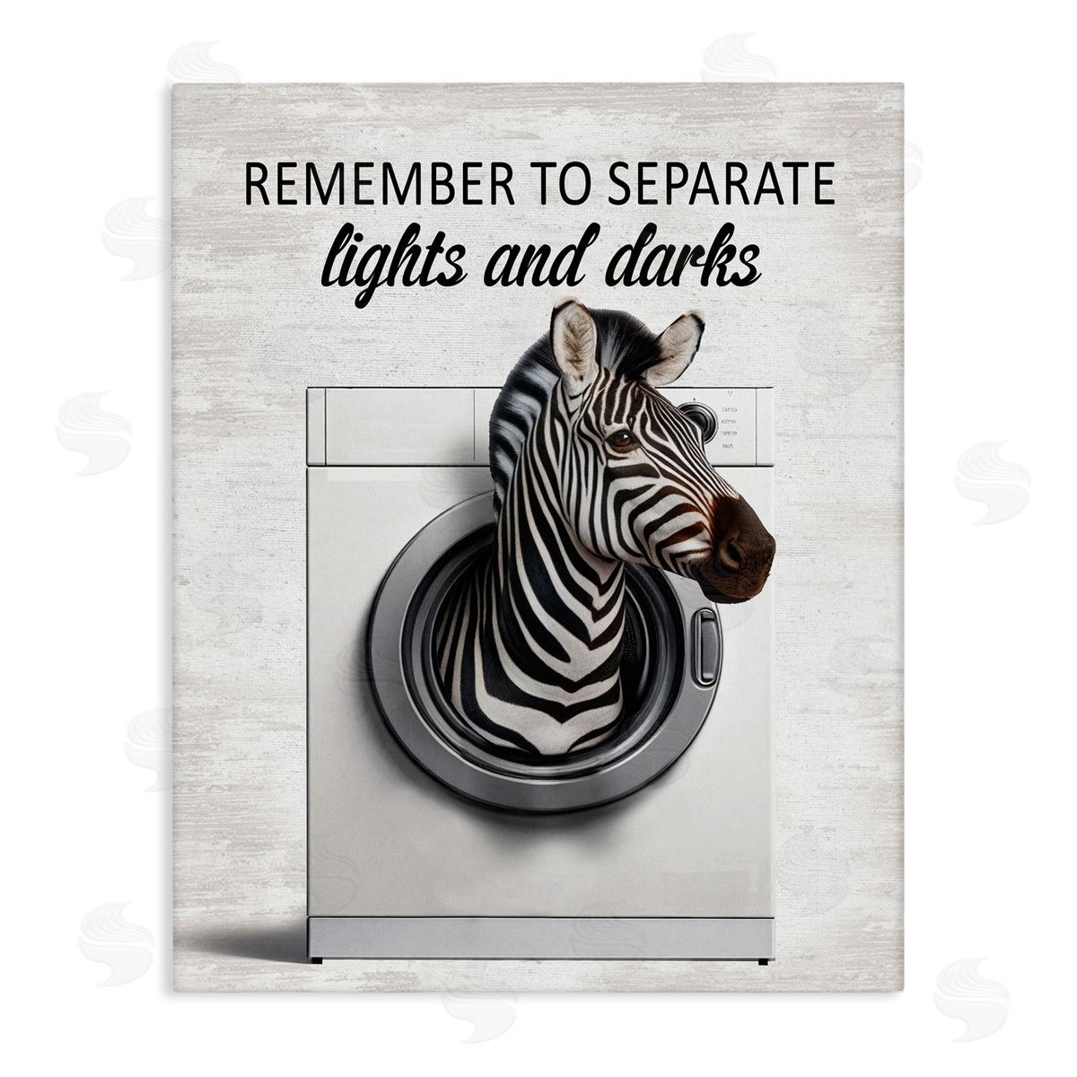 Separate Lights & Darks Laundry Canvas Wall Art, Home Decor by Lettered and Lined