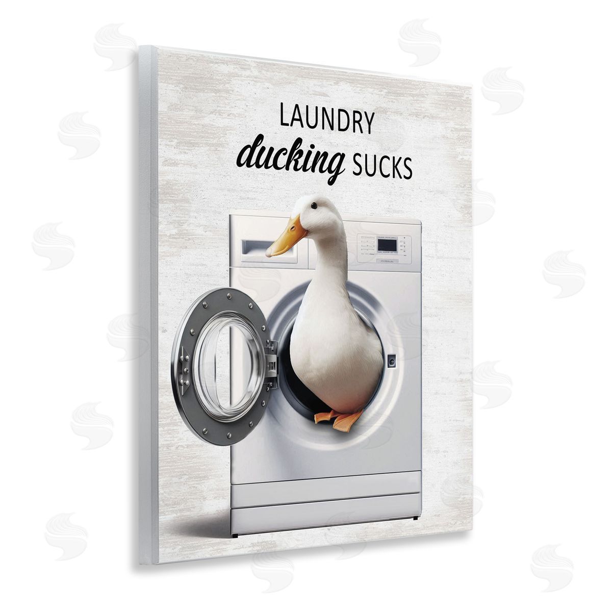 Funny Laundry & Duck Wood Plaque Wall Art, Home Decor by Lettered and Lined