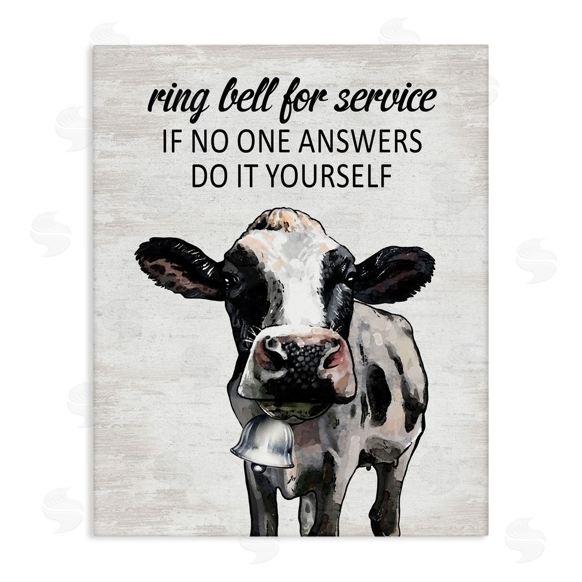 Laundry Service Cow Canvas Wall Art, Home Decor by Lettered and Lined