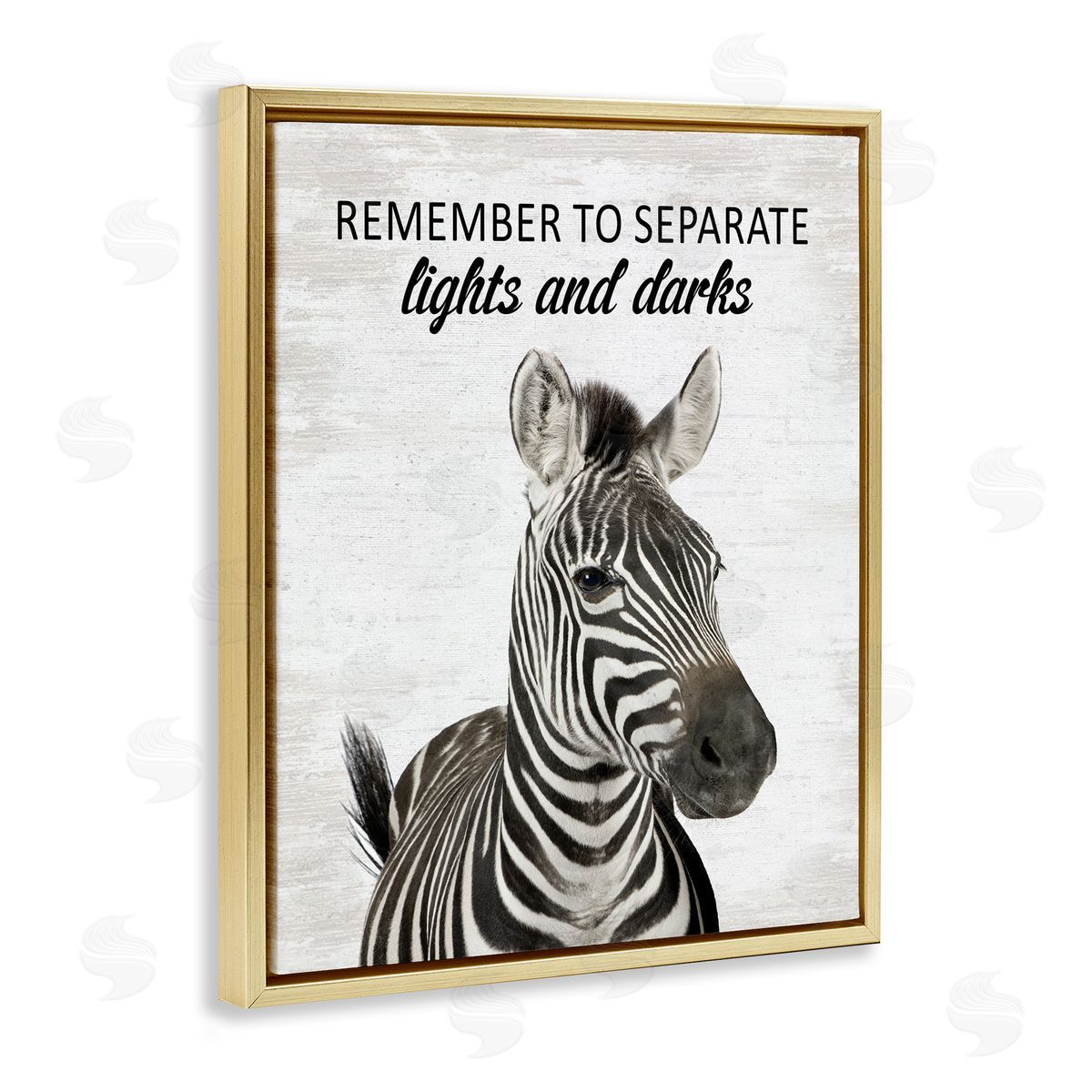 Remember To Separate Laundry Gold Floating Frame Canvas Wall Art, Home Decor by Lettered and Lined