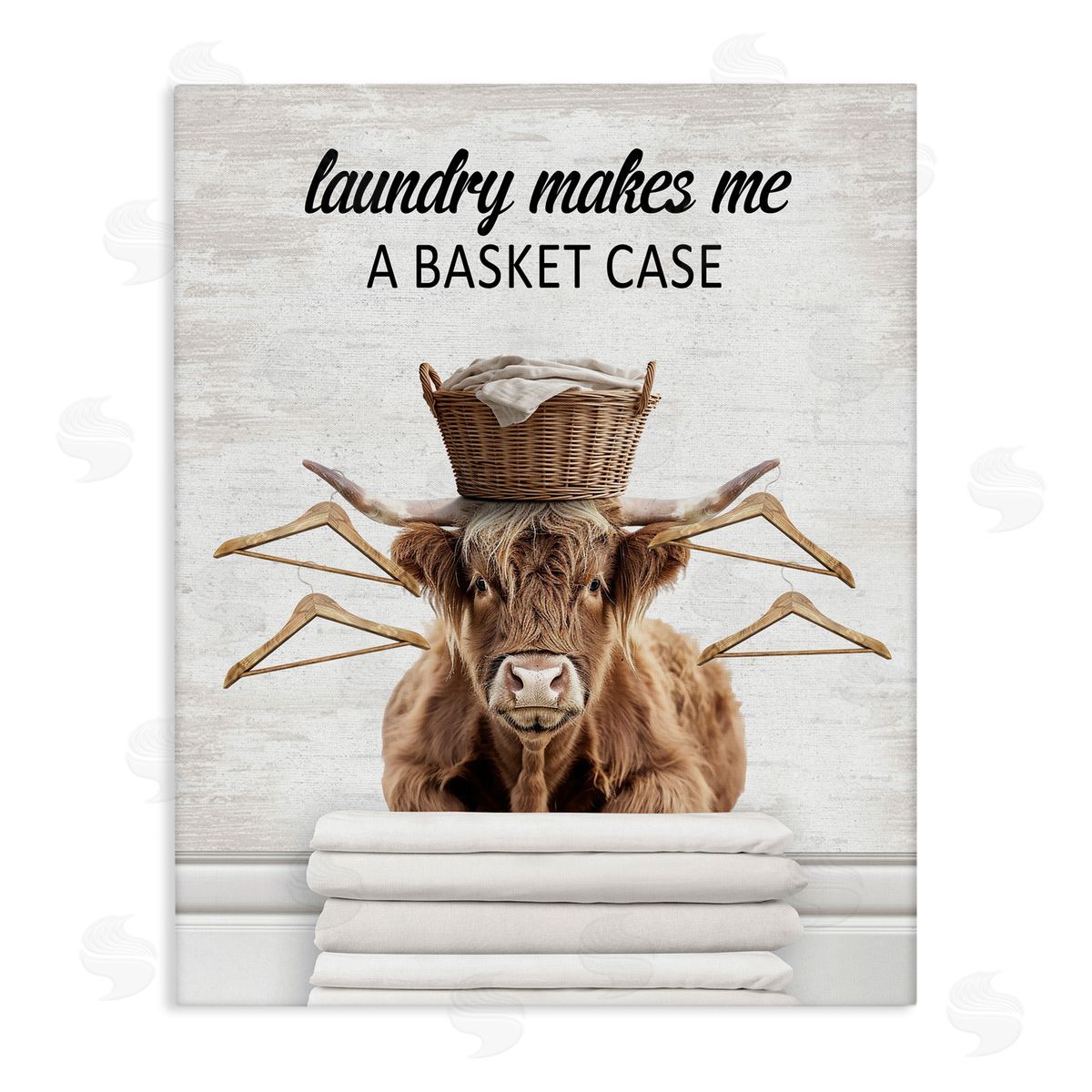 Sassy Basket Case Laundry Canvas Wall Art, Home Decor by Lettered and Lined