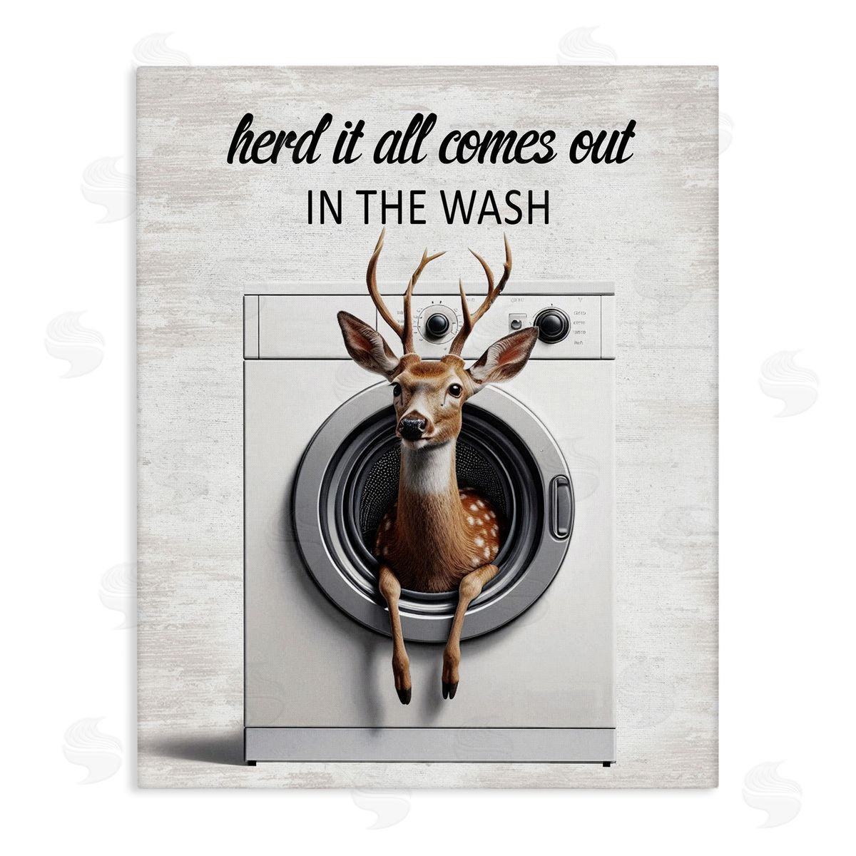 Herd It Comes Out In Wash Canvas Wall Art, Home Decor by Lettered and Lined