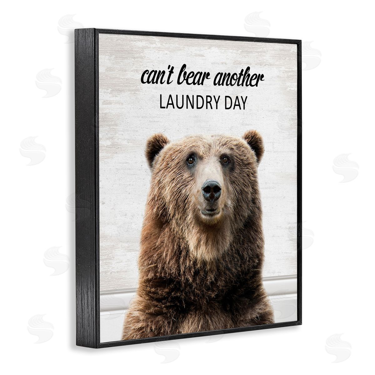 Can't Bear Another Laundry Day Black Frame Print Wall Art, Home Decor by Lettered and Lined