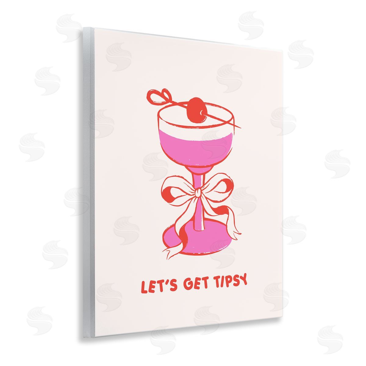 Let's Get Tipsy with Glass Wood Plaque Wall Art, Home Decor by House of Lulu