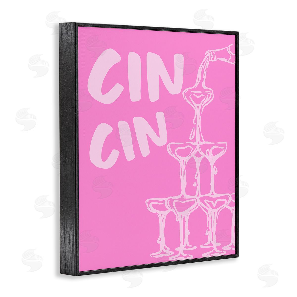 Pink Champagne Tower Black Frame Print Wall Art, Home Decor by House of Lulu