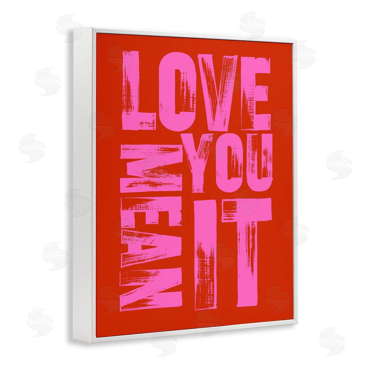 Love You Mean It on Red White Frame Print Wall Art, Home Decor by House of Lulu