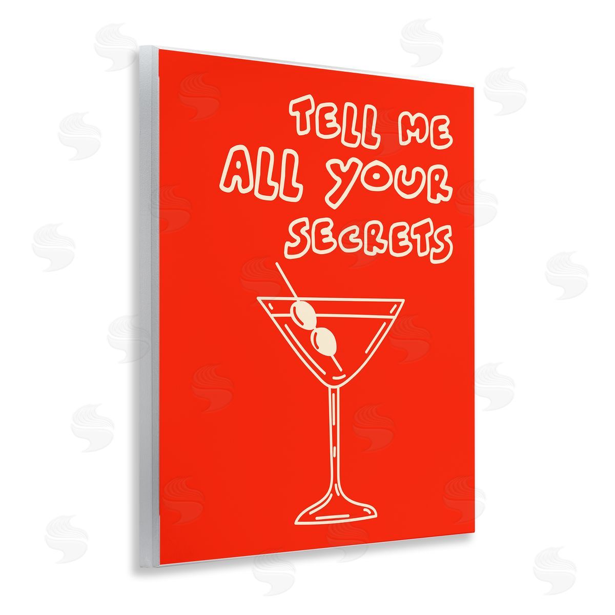 Tell Me Your Secrets Cocktail Wood Plaque Wall Art, Home Decor by House of Lulu