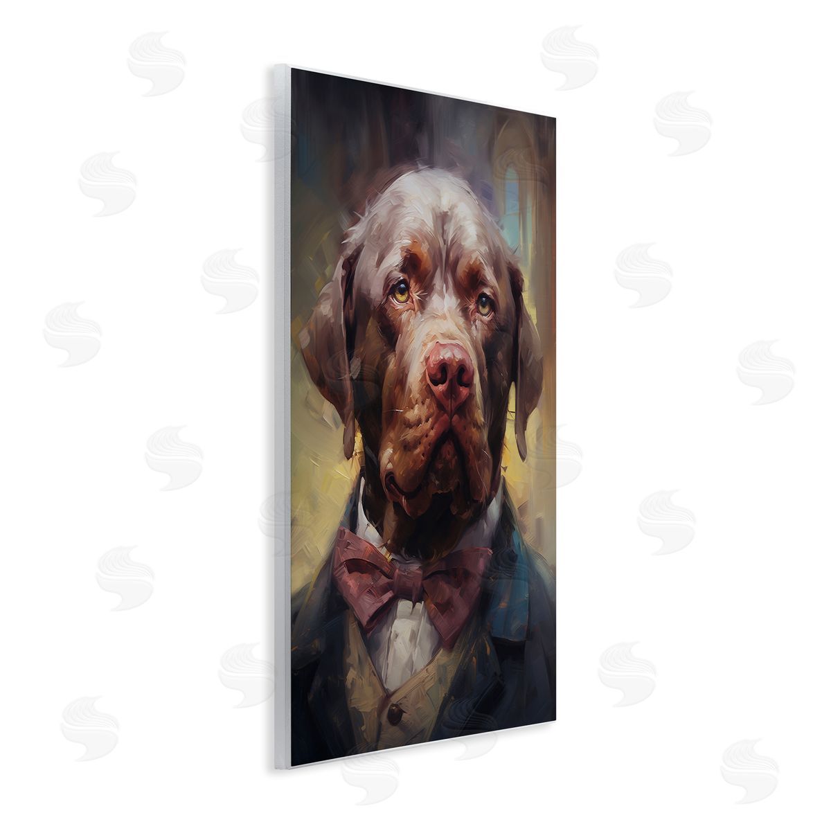 Dog in Timeless Suit Fashion Wood Plaque Wall Art, Home Decor by Wumples