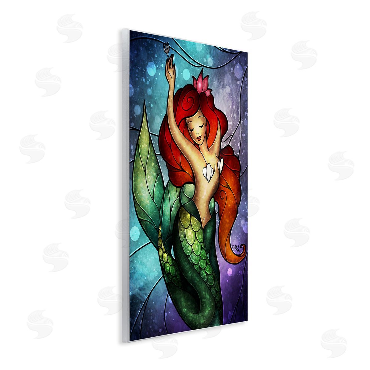 Undersea Dreaming Mermaid Wood Plaque Wall Art, Home Decor by Mandie Manzano