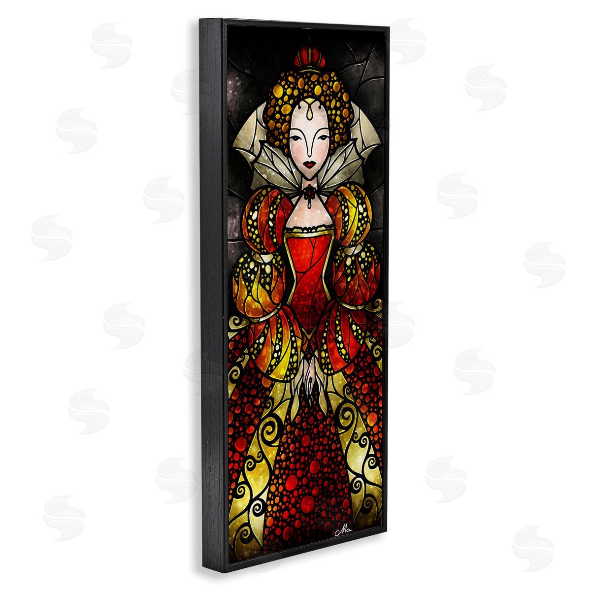 Royal Elizabeth I Portrait Black Frame Print Wall Art, Home Decor by Mandie Manzano