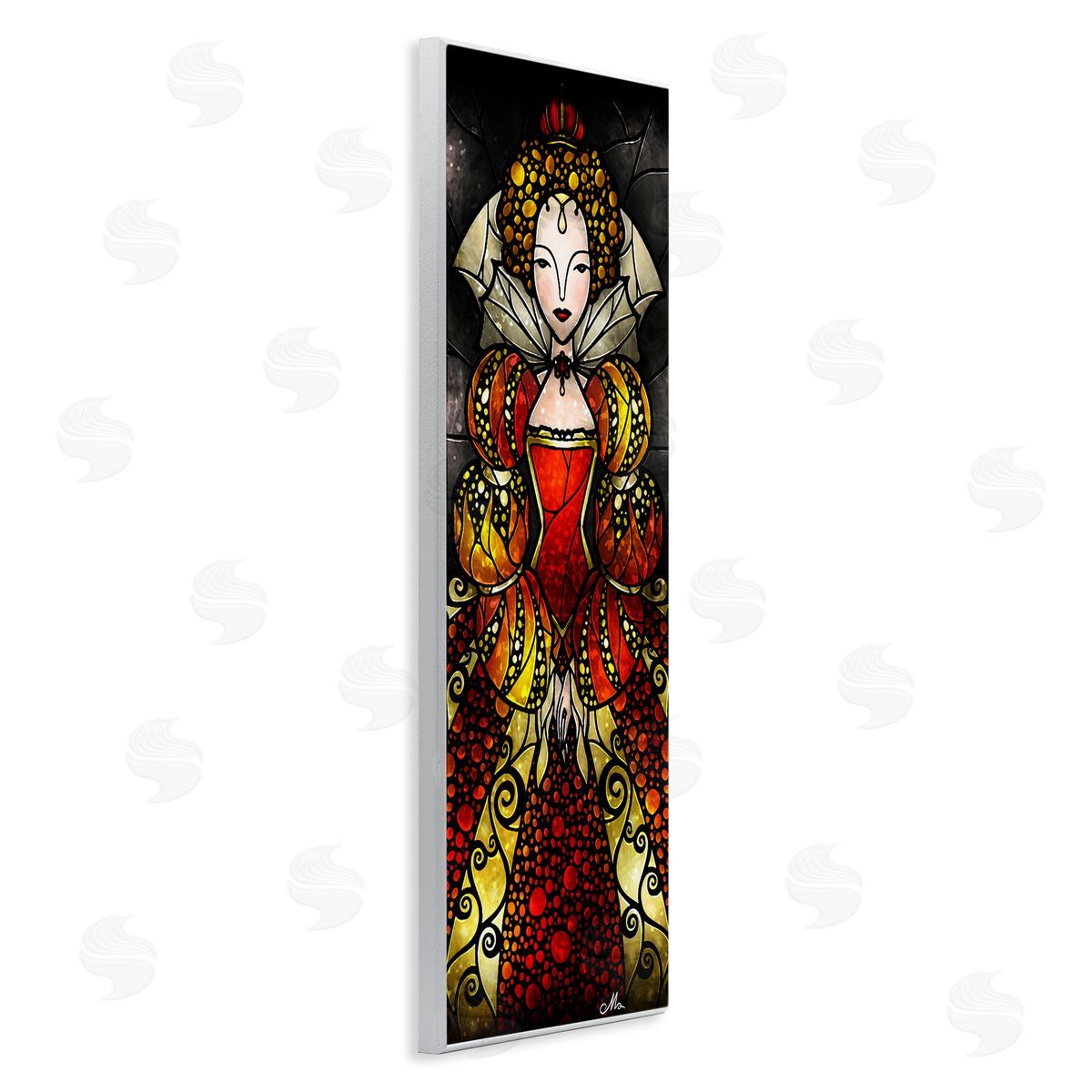 Royal Elizabeth I Portrait Wood Plaque Wall Art, Home Decor by Mandie Manzano
