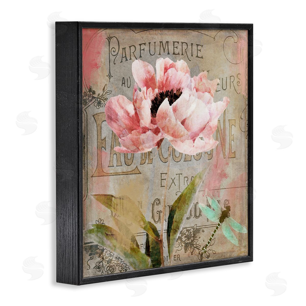 French Vintage Blossom Black Frame Print Wall Art, Home Decor by Sasha