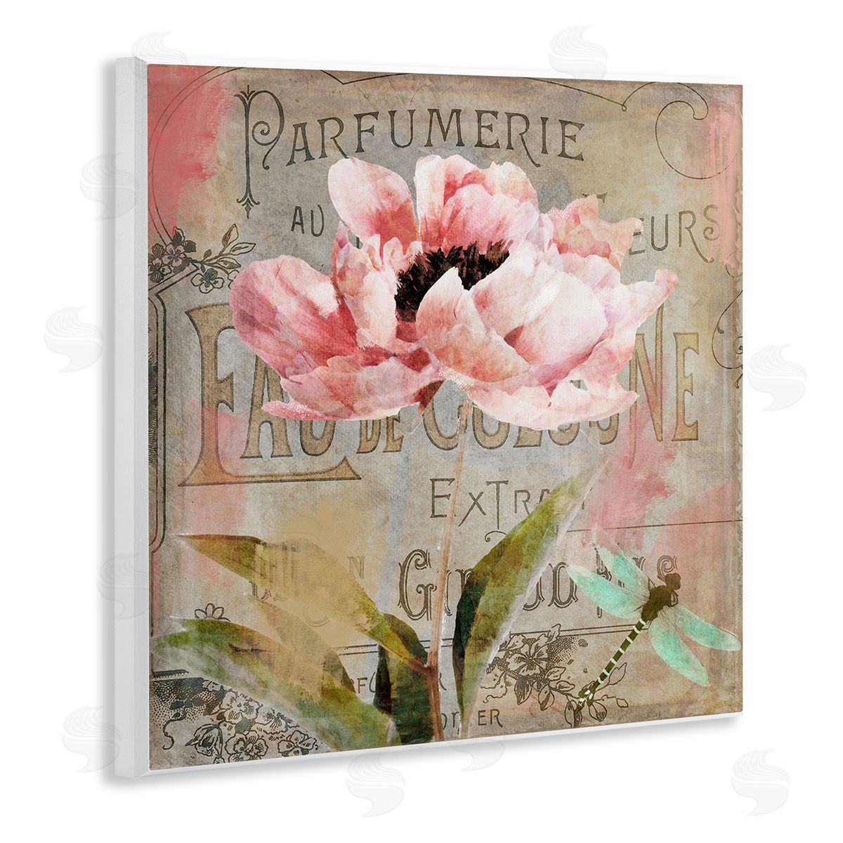 French Vintage Blossom Wood Plaque Wall Art, Home Decor by Sasha