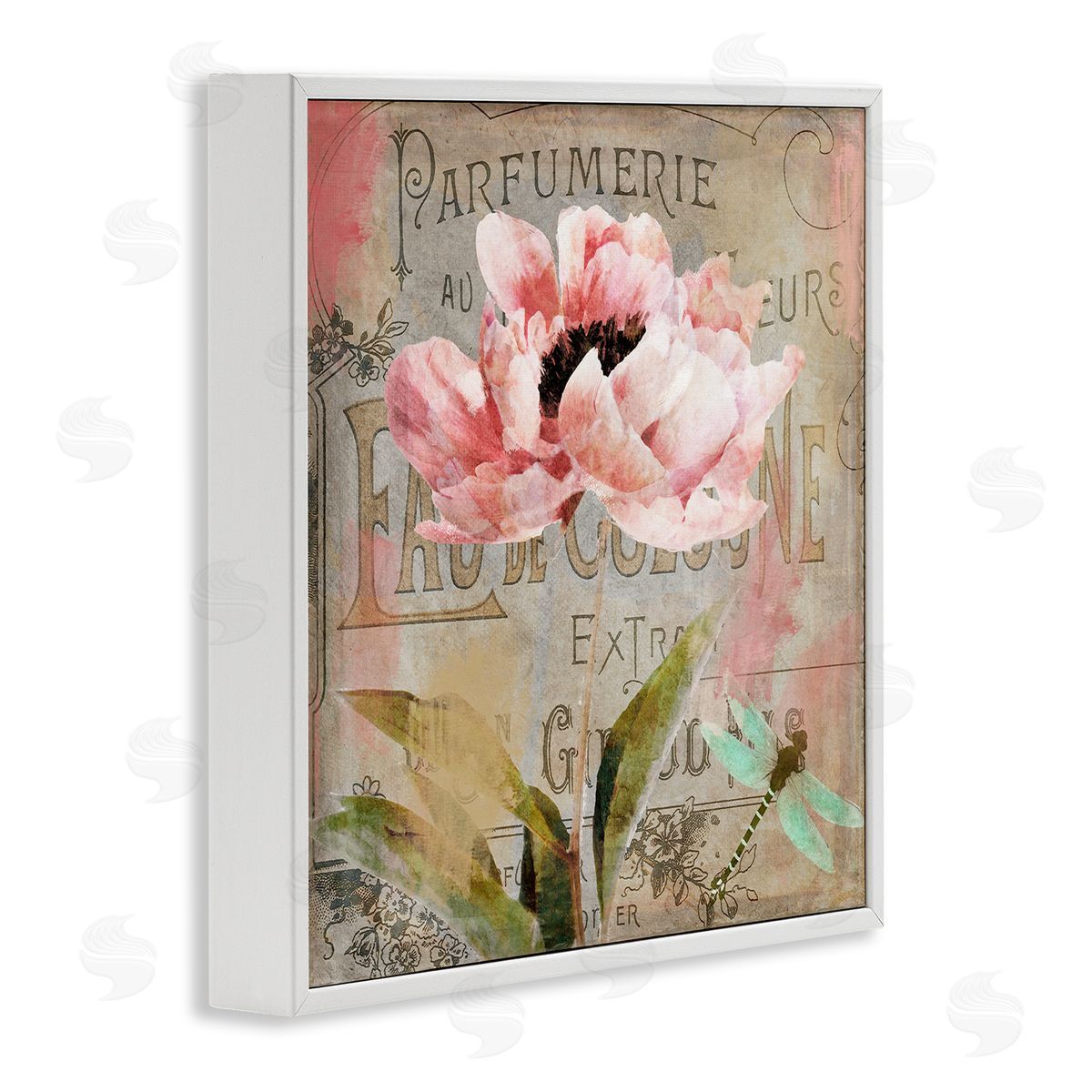 French Vintage Blossom White Frame Print Wall Art, Home Decor by Sasha