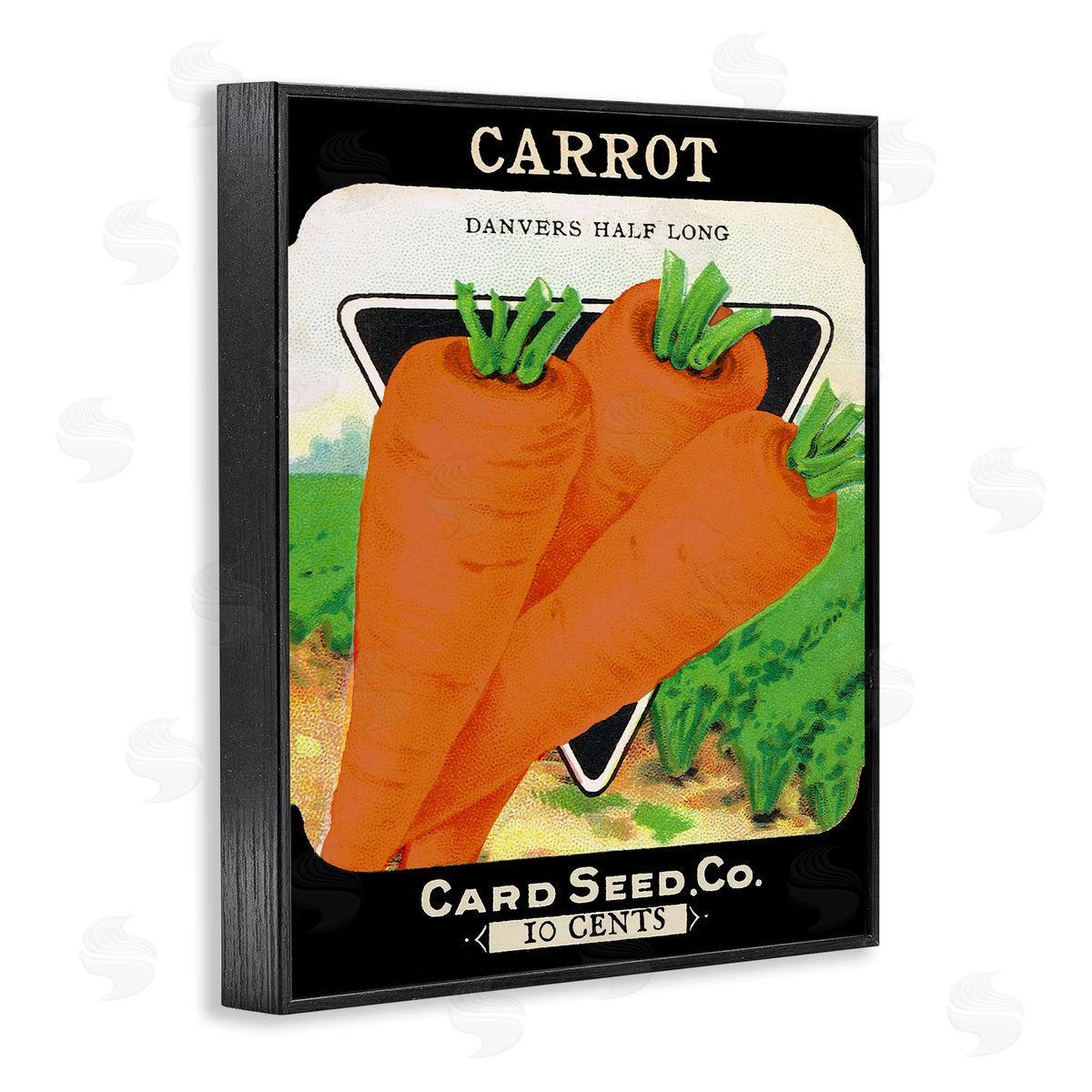 Vintage Garden Carrots Black Frame Print Wall Art, Home Decor by Stupell Studio