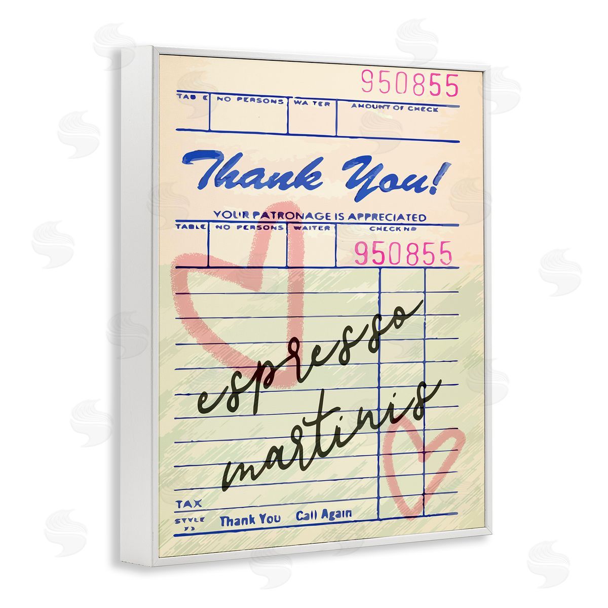 Espresso Martinis Guest Check White Frame Print Wall Art, Home Decor by Stupell Studio