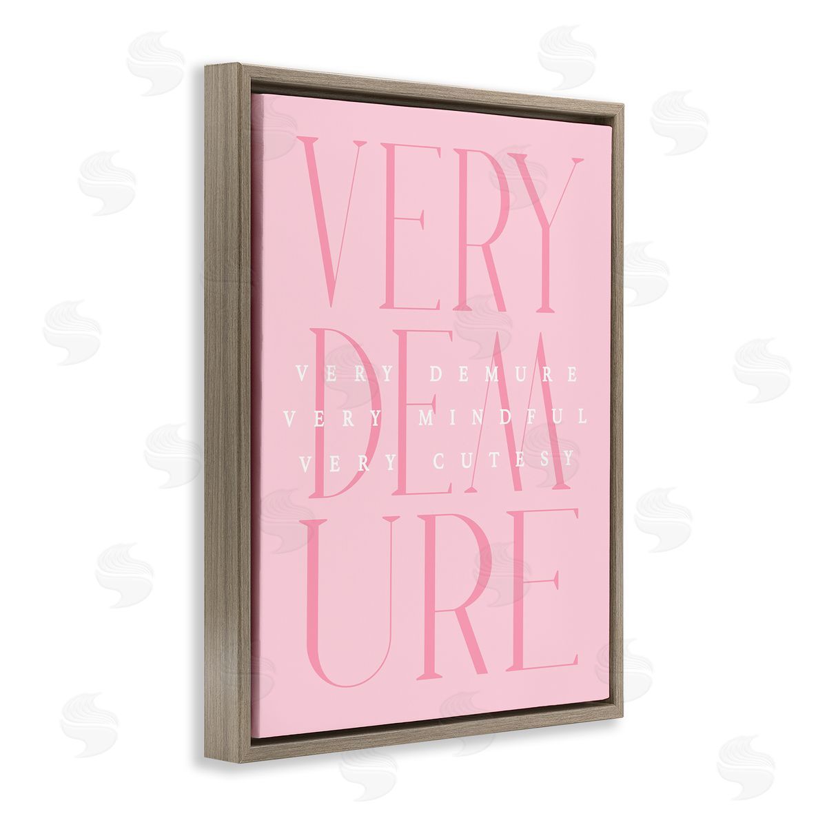 Elegant Pastel Very Demure Brown Floating Frame Canvas Wall Art, Home Decor by Stupell Studio