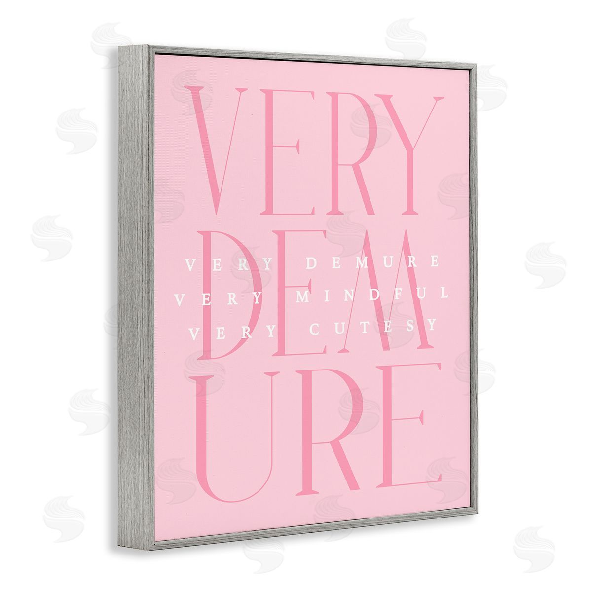 Elegant Pastel Very Demure Grey Frame Print Wall Art, Home Decor by Stupell Studio