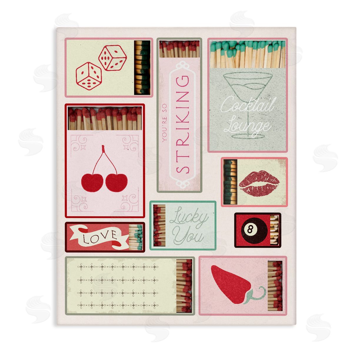 Trendy Glam Matchboxes Canvas Wall Art, Home Decor by Stupell Studio