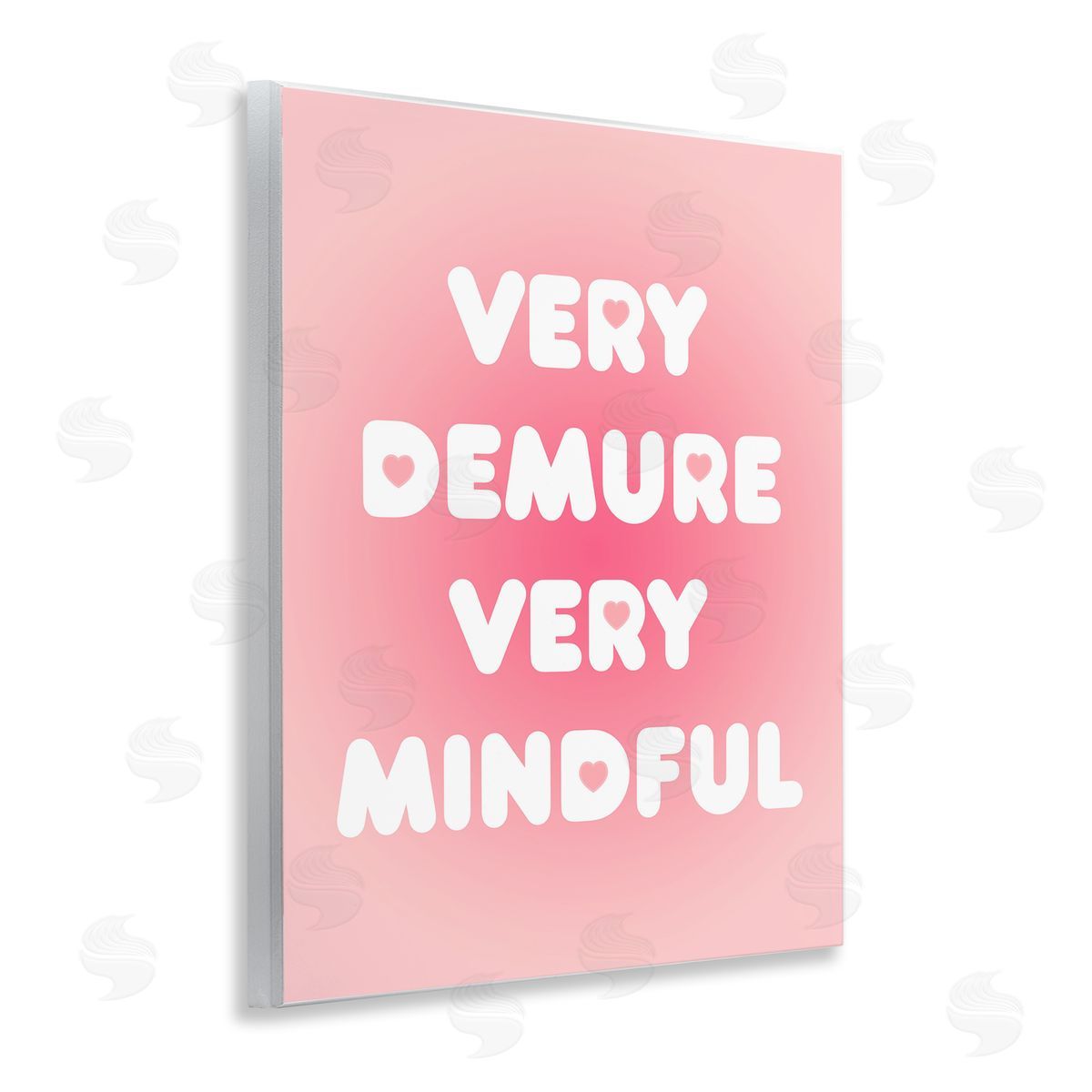 Trendy Pink Demure & Mindful Wood Plaque Wall Art, Home Decor by Stupell Studio