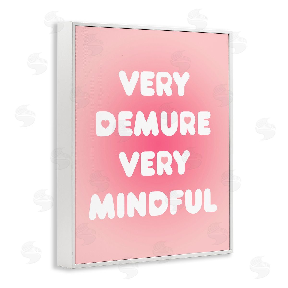 Trendy Pink Demure & Mindful White Frame Print Wall Art, Home Decor by Stupell Studio