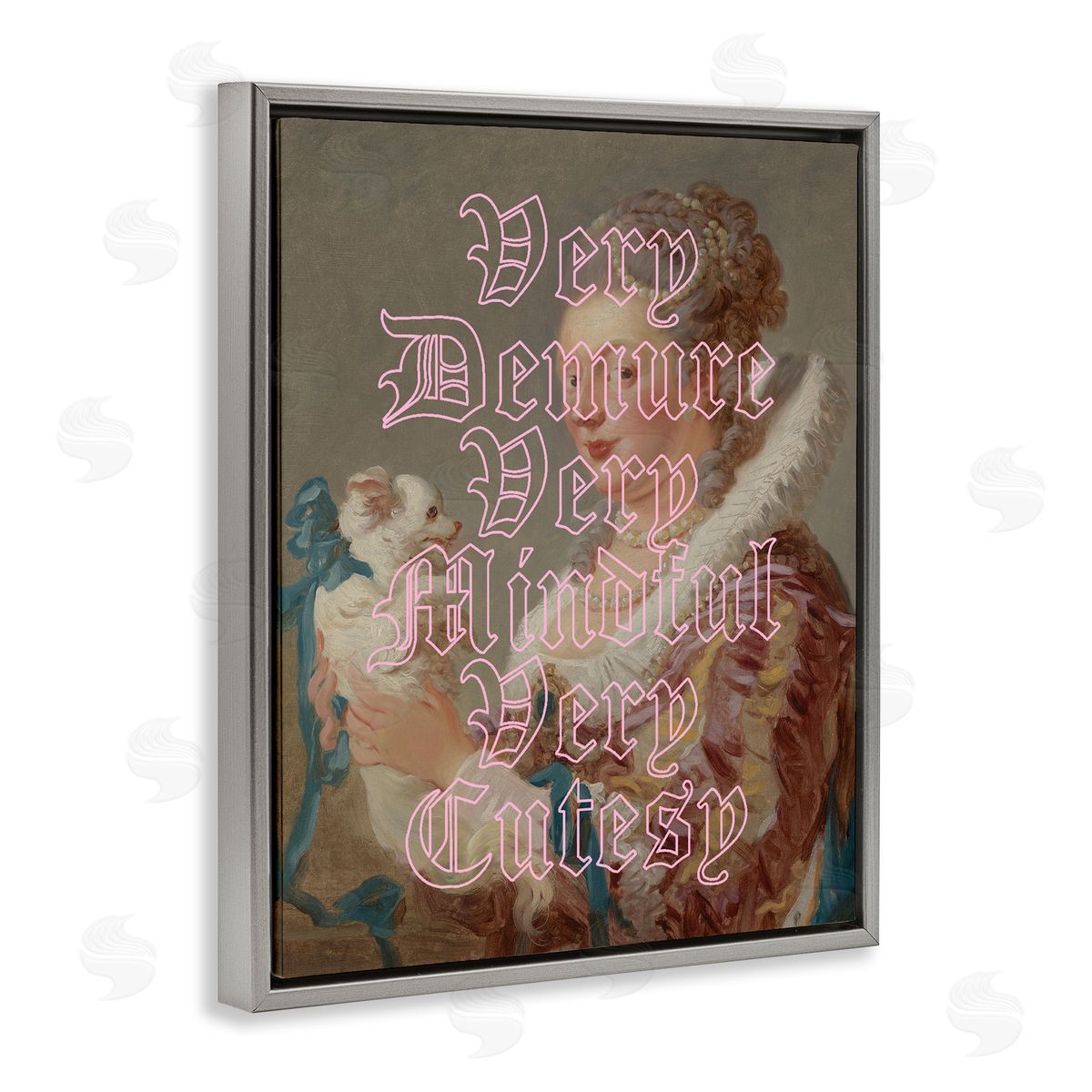 Trendy Demure & Mindful Classic Grey Floating Frame Canvas Wall Art, Home Decor by Stupell Studio