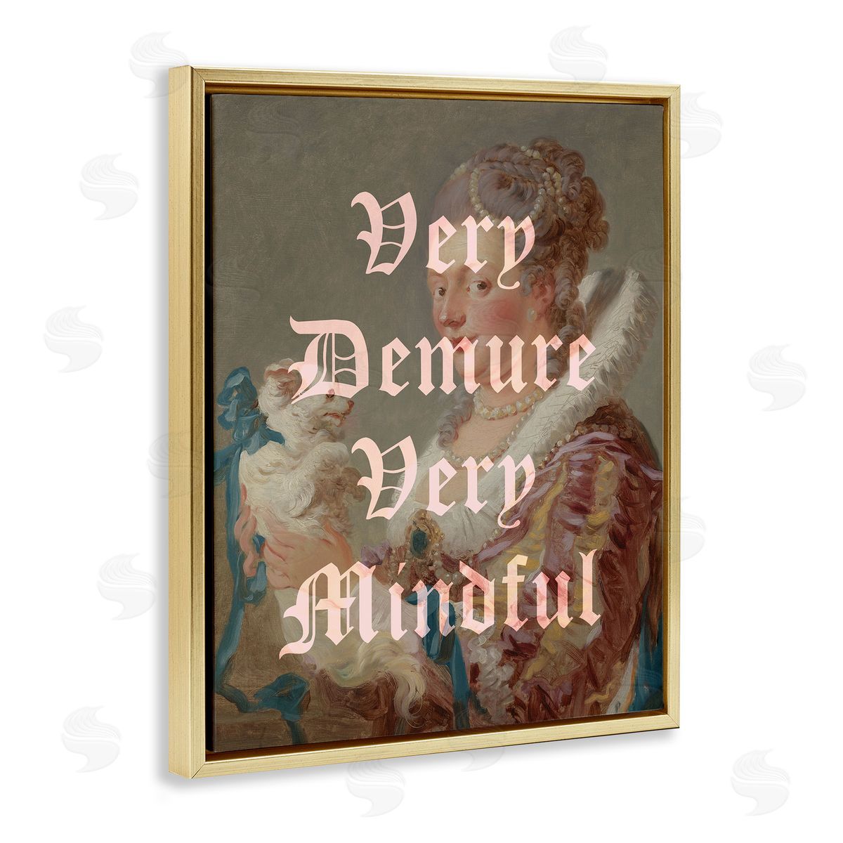 Demure & Mindful Classic Gold Floating Frame Canvas Wall Art, Home Decor by Stupell Studio