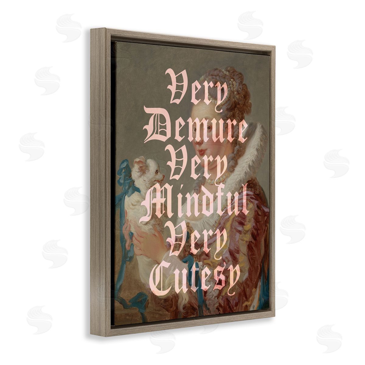 Vintage Demure & Mindful Brown Floating Frame Canvas Wall Art, Home Decor by Stupell Studio