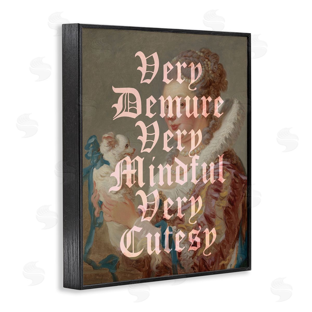 Vintage Demure & Mindful Black Frame Print Wall Art, Home Decor by Stupell Studio