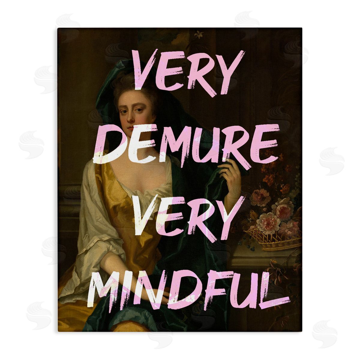 Very Demure & Mindful Classic Canvas Wall Art, Home Decor by Stupell Studio
