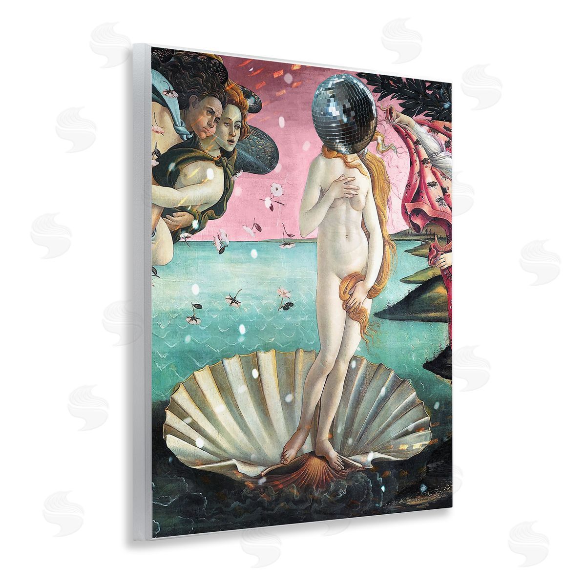 Classic Clamshell with Disco Ball Wood Plaque Wall Art, Home Decor by Stupell Studio