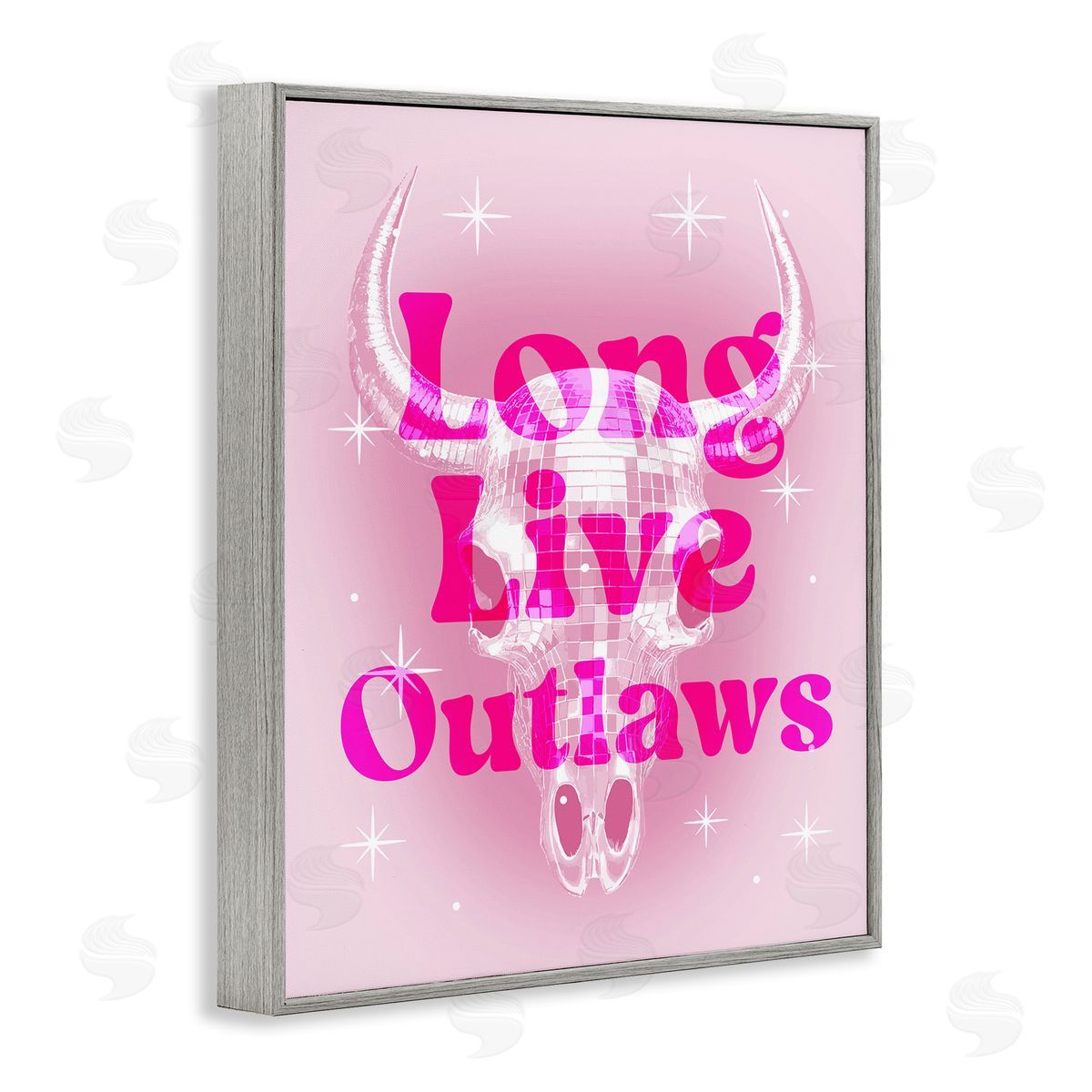 Glam Long Live Outlaws Grey Frame Print Wall Art, Home Decor by Stupell Studio