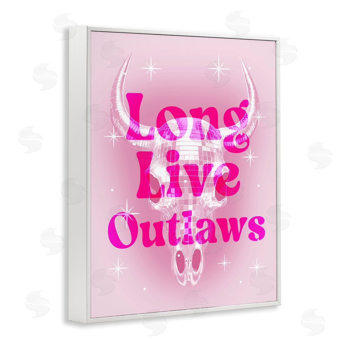 Glam Long Live Outlaws White Frame Print Wall Art, Home Decor by Stupell Studio