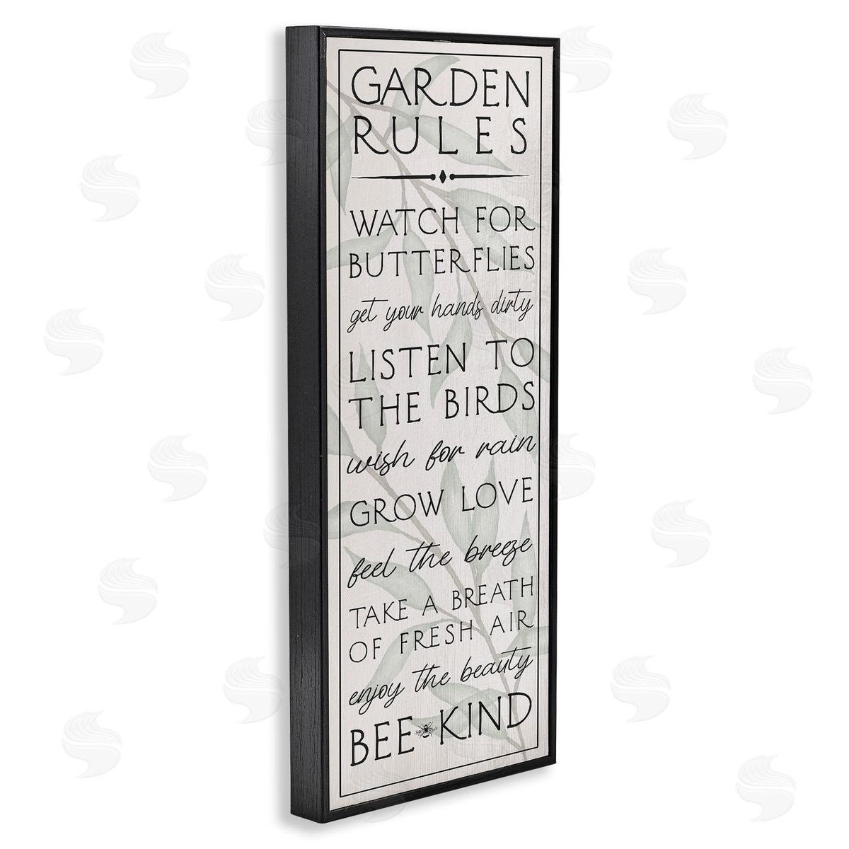 Uplifting Garden Rules Black Frame Print Wall Art, Home Decor by Stupell Studio