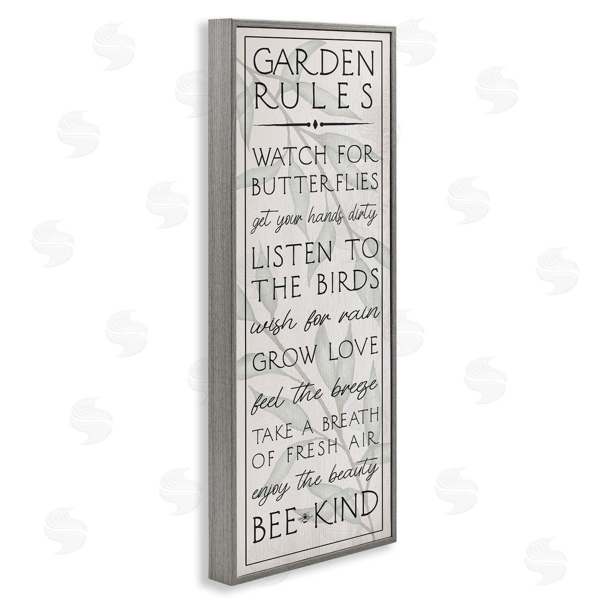 Uplifting Garden Rules Grey Frame Print Wall Art, Home Decor by Stupell Studio