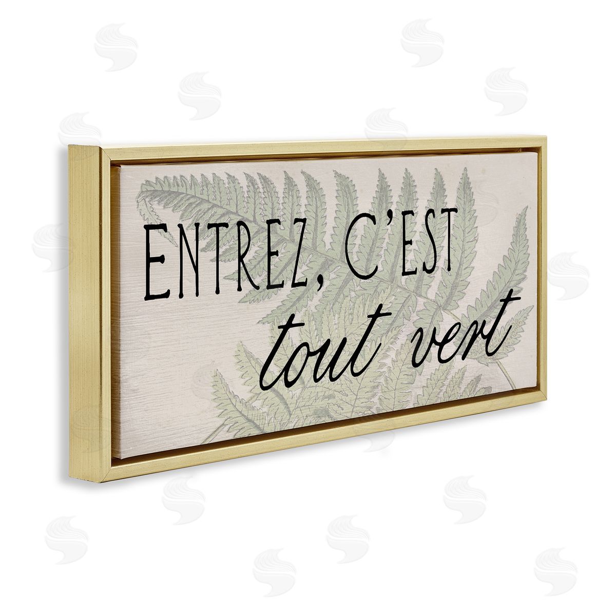 French It's All Green Gold Floating Frame Canvas Wall Art, Home Decor by Stupell Studio