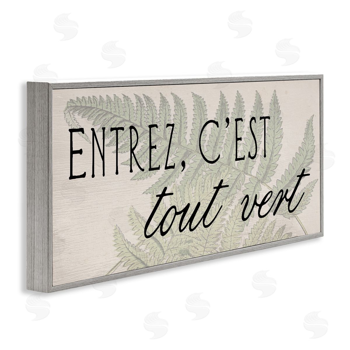 French It's All Green Grey Frame Print Wall Art, Home Decor by Stupell Studio