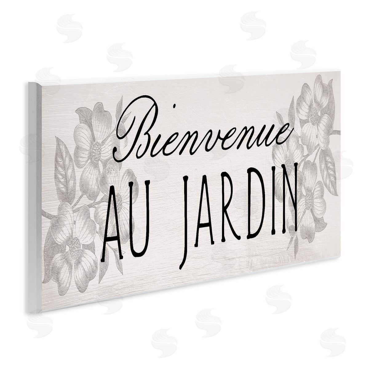 French Garden Welcome Wood Plaque Wall Art, Home Decor by Stupell Studio