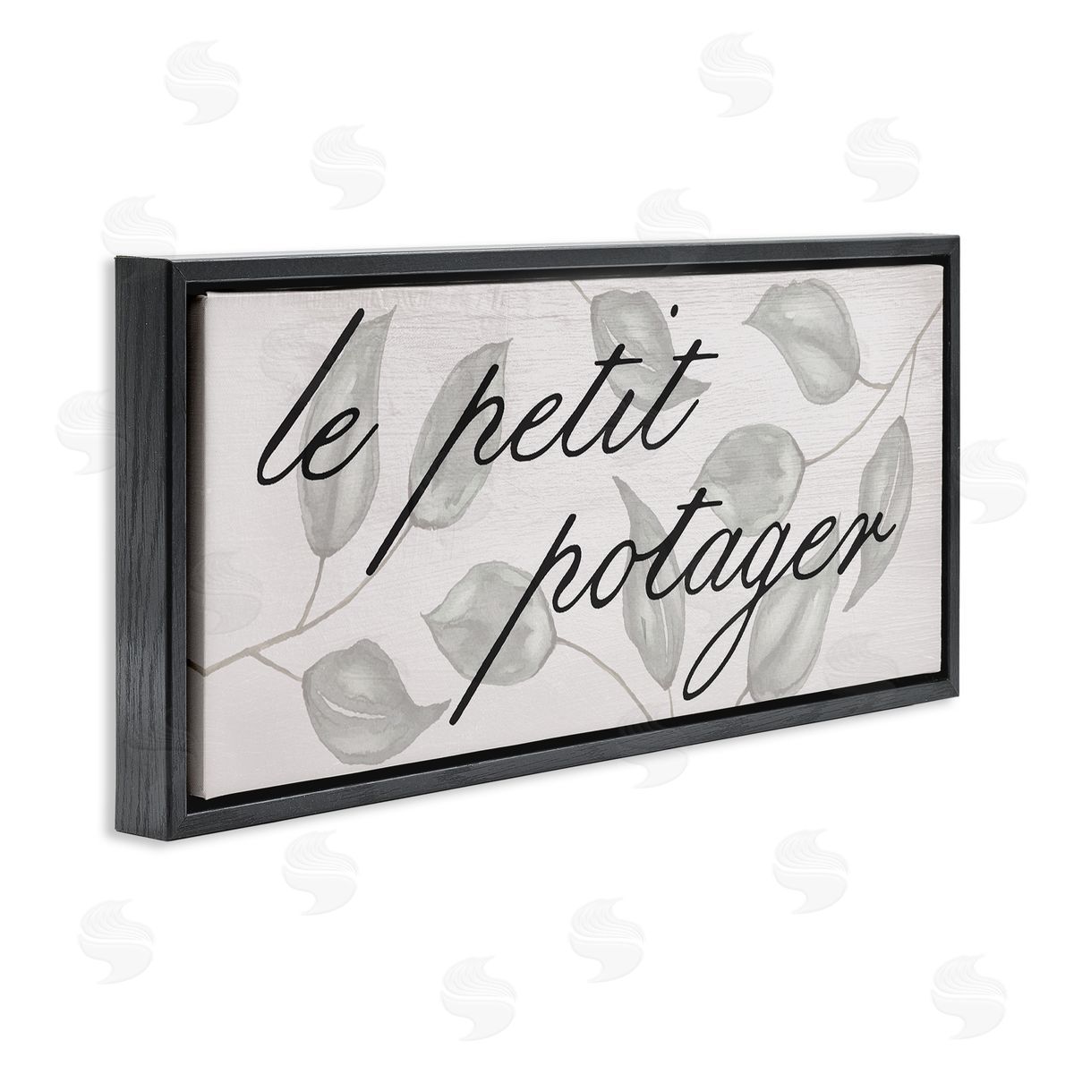French Vegetable Garden Black Floating Frame Canvas Wall Art, Home Decor by Stupell Studio