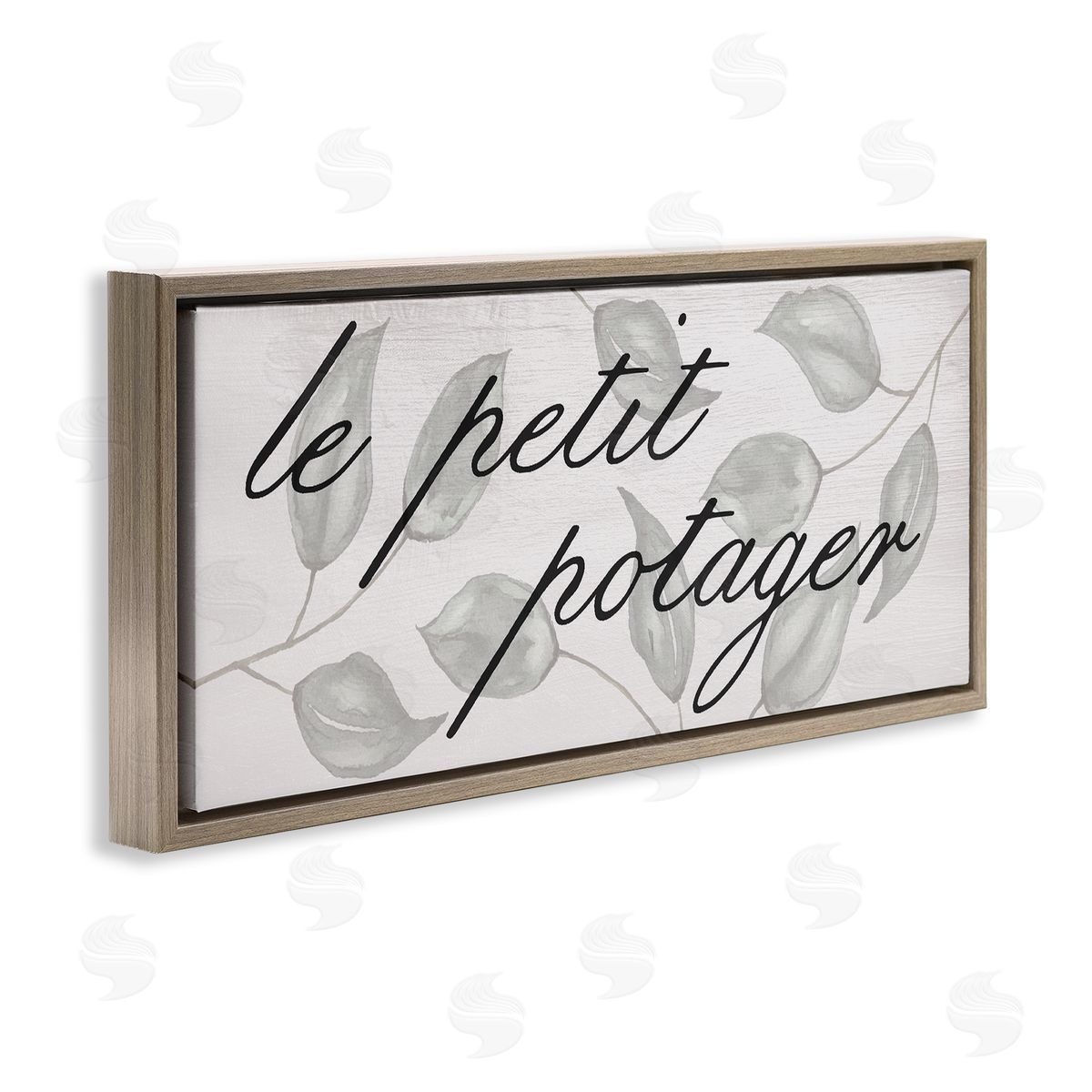 French Vegetable Garden Brown Floating Frame Canvas Wall Art, Home Decor by Stupell Studio