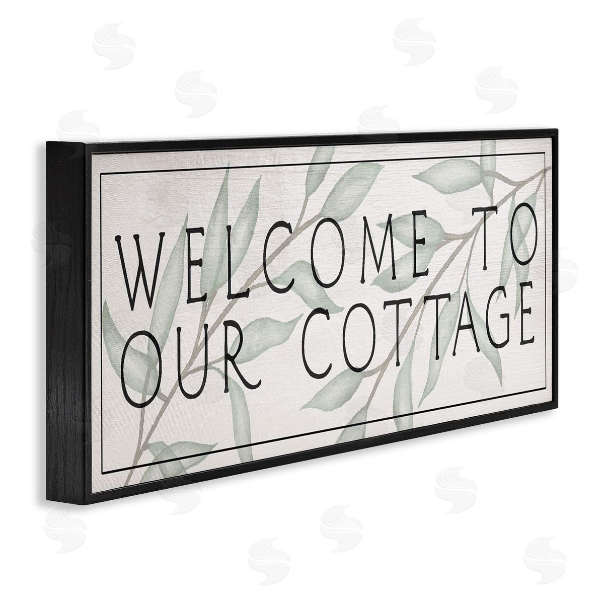 Rustic Cottage Welcome Black Frame Print Wall Art, Home Decor by Stupell Studio