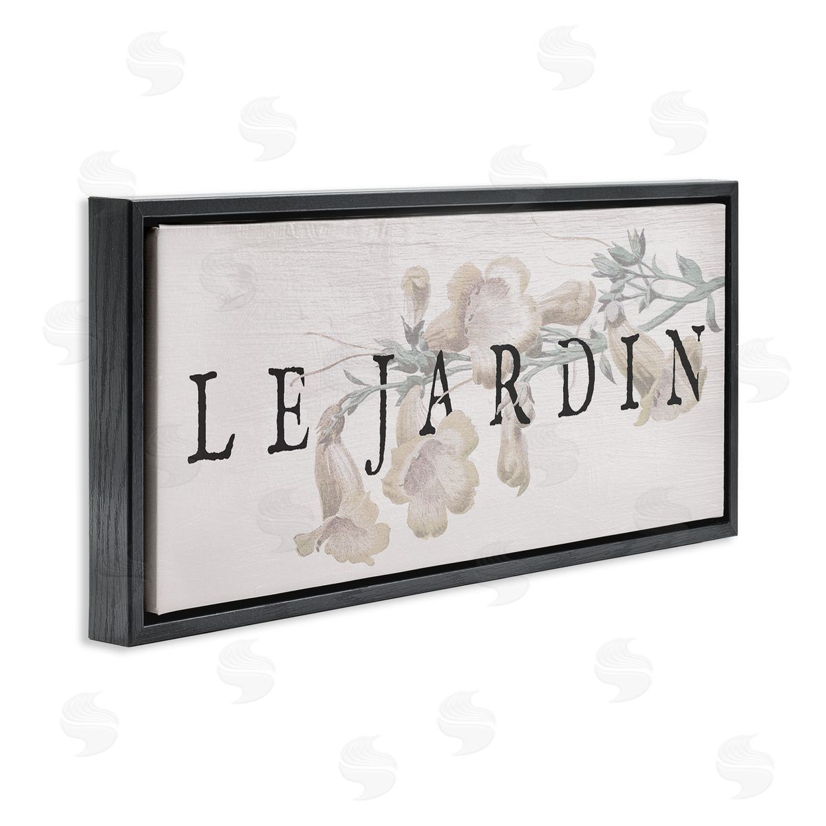 Vintage French Garden Black Floating Frame Canvas Wall Art, Home Decor by Stupell Studio
