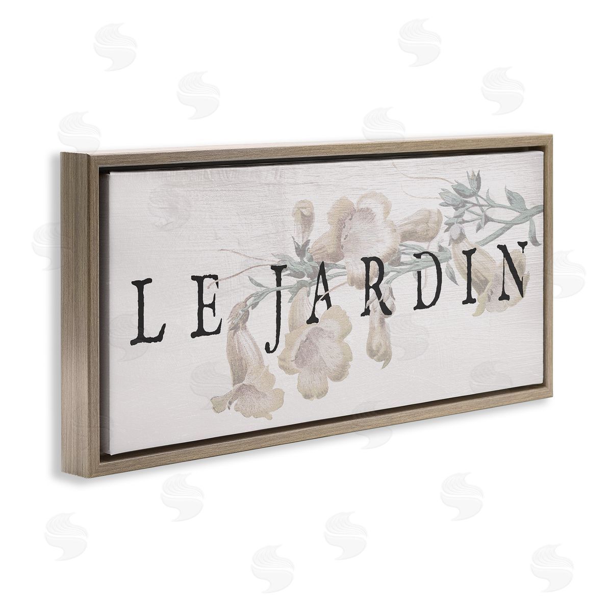 Vintage French Garden Brown Floating Frame Canvas Wall Art, Home Decor by Stupell Studio