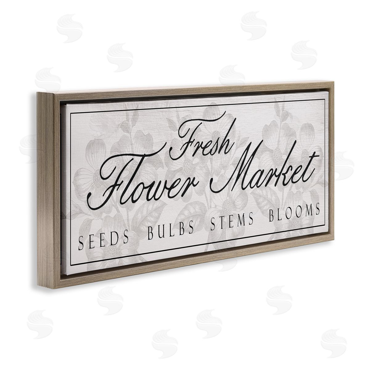 Vintage Fresh Flower Market Brown Floating Frame Canvas Wall Art, Home Decor by Stupell Studio