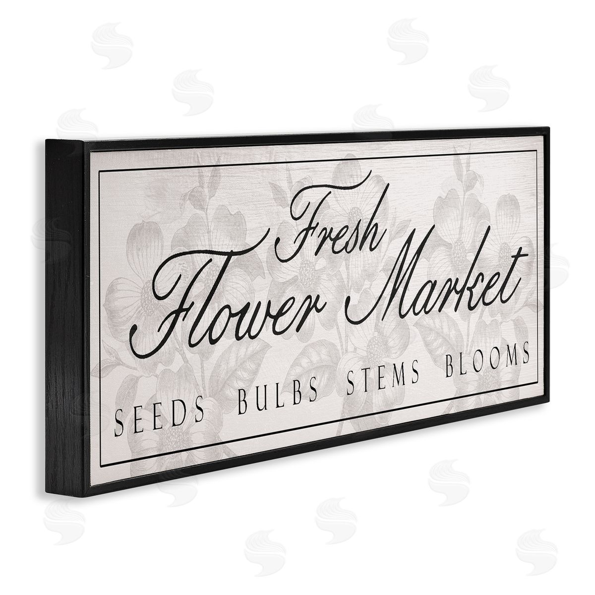 Vintage Fresh Flower Market Black Frame Print Wall Art, Home Decor by Stupell Studio