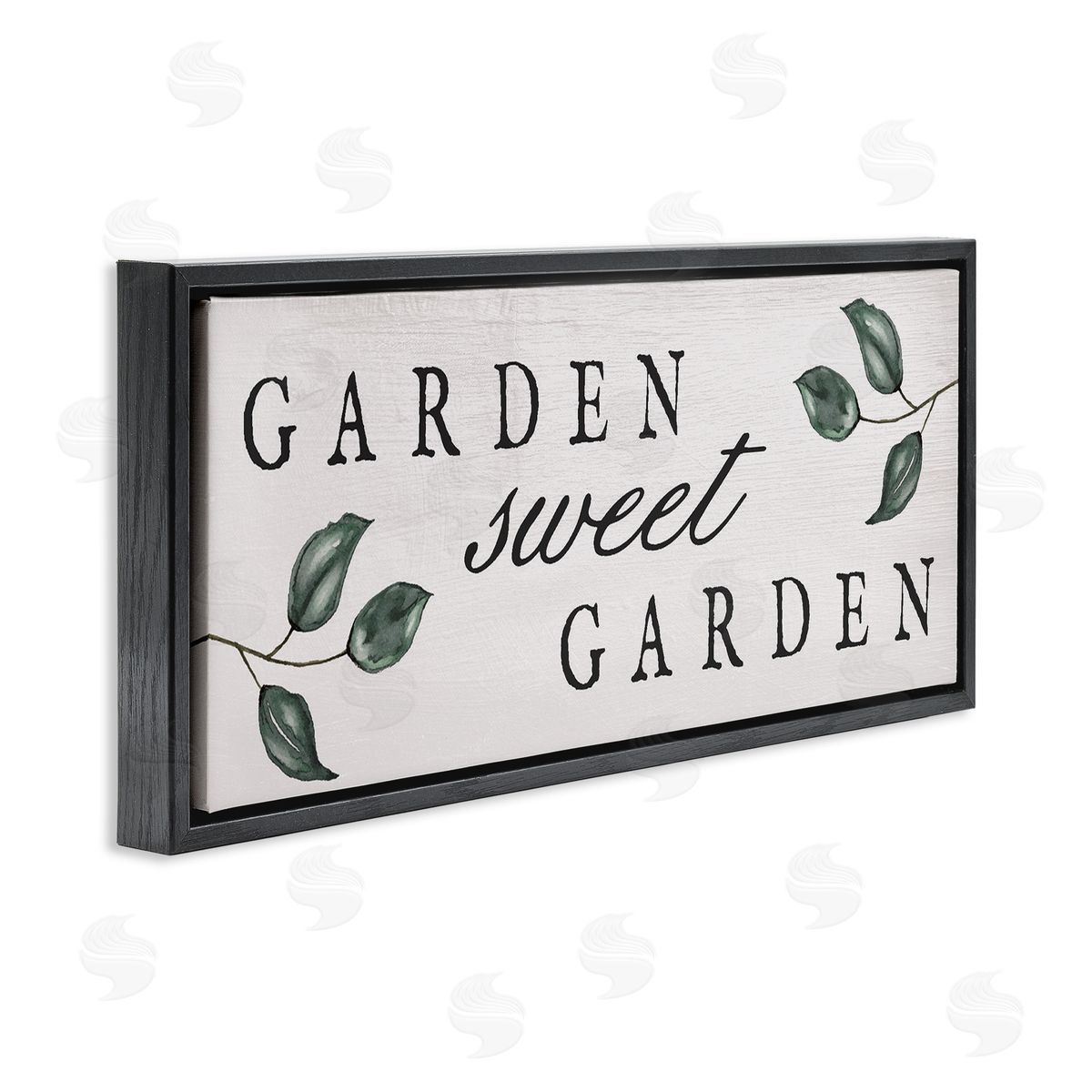Sweet Garden Sign Black Floating Frame Canvas Wall Art, Home Decor by Stupell Studio