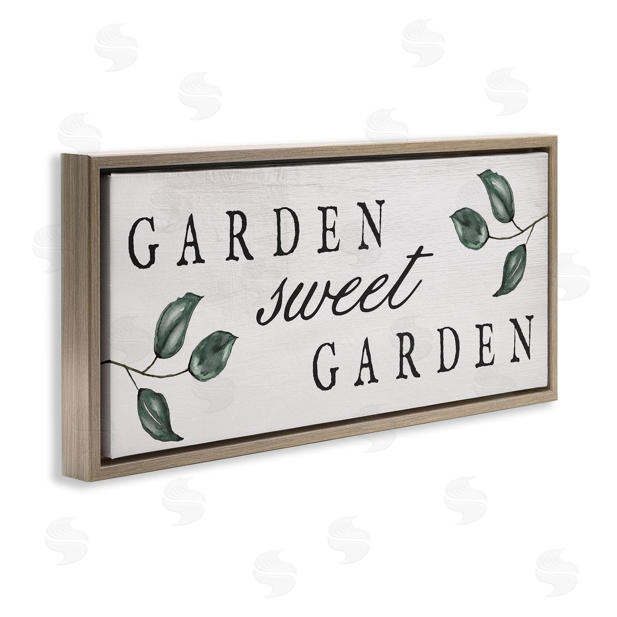 Sweet Garden Sign Brown Floating Frame Canvas Wall Art, Home Decor by Stupell Studio