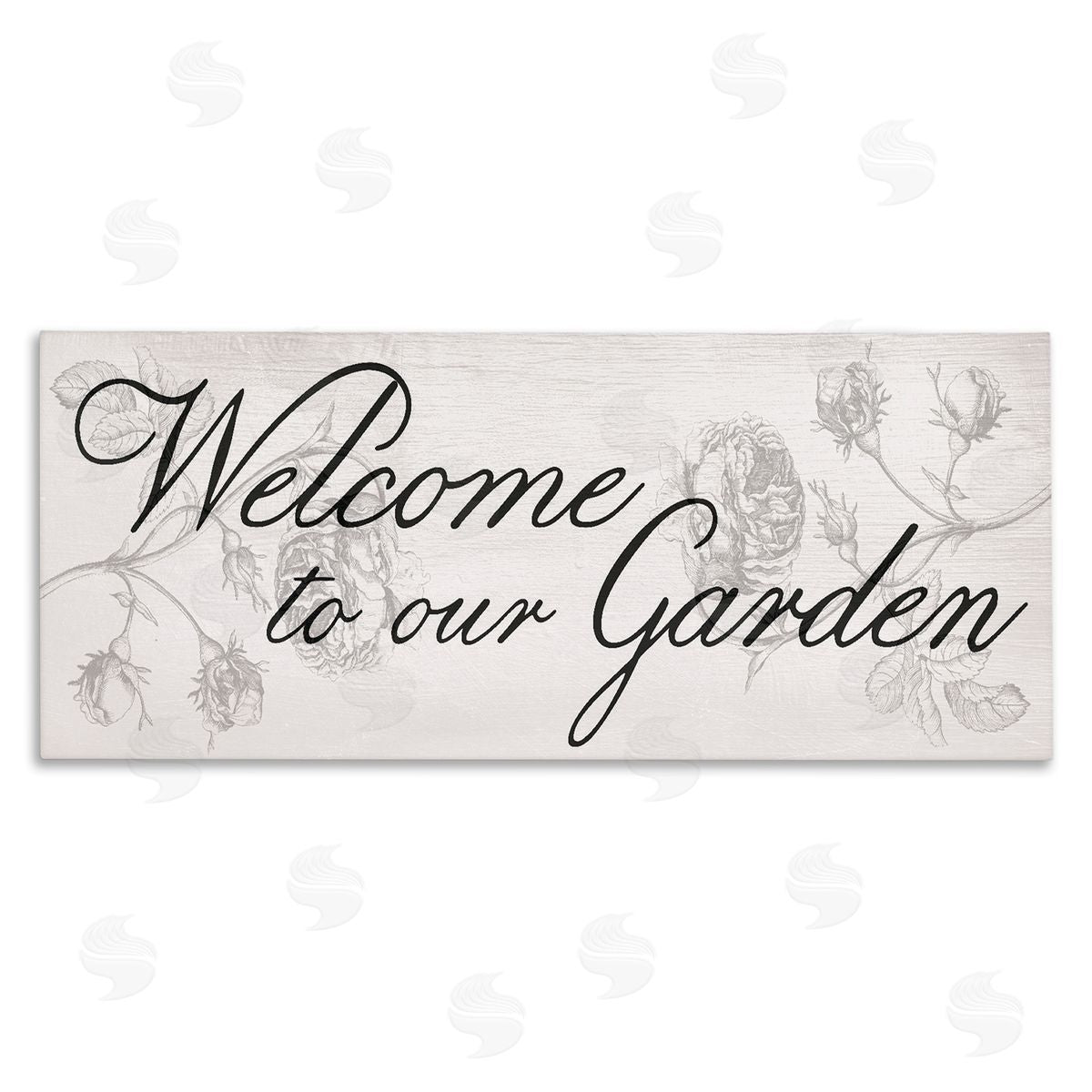 Vintage Welcome To The Garden Canvas Wall Art, Home Decor by Stupell Studio