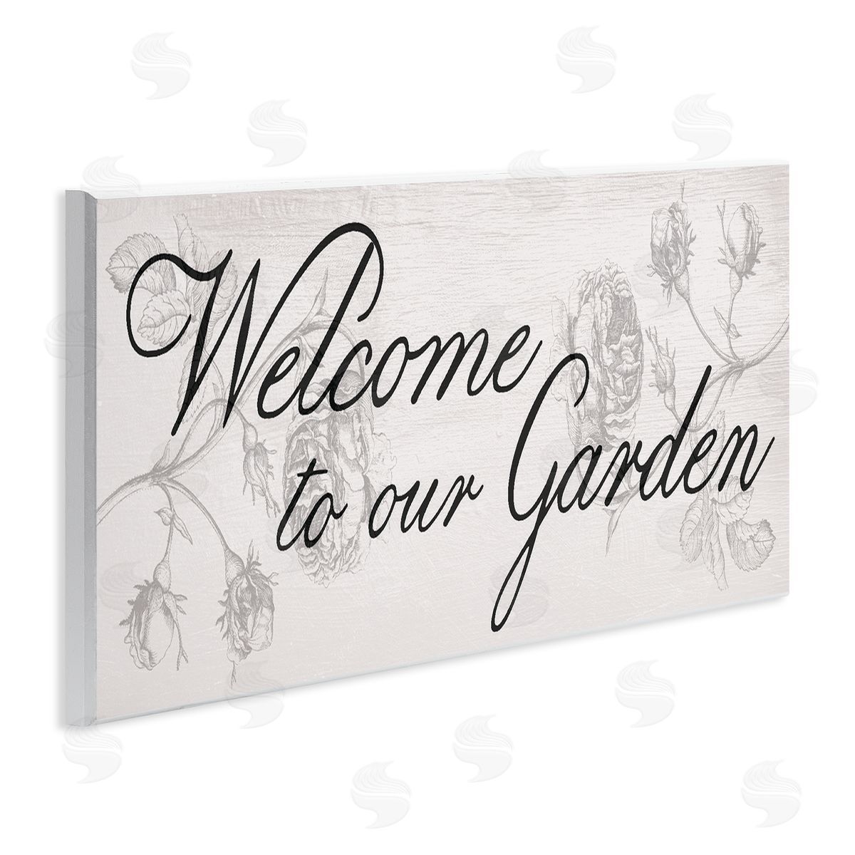 Vintage Welcome To The Garden Wood Plaque Wall Art, Home Decor by Stupell Studio